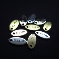 アクセサリープレート ブランドプレート NEIRO 様 真鍮製 / 光沢金メッキ・光沢銀色メッキ/レーザー刻印